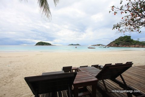 Redang Pelangi Resort's newly added platform for sunbathers